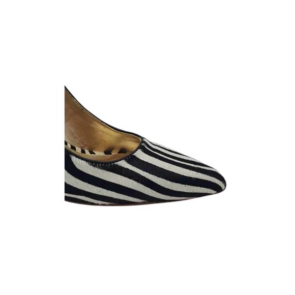 NEW CLAIRE FLOWERS women\'s daphne pumps in zebra